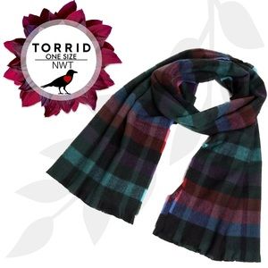 TORRID: Multicolor Block Plaid Blanket Scarf NWT